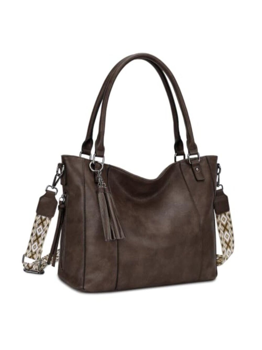 Vegan Leather Hobo Bag Women's Shoulder Handbag Tote Purse Adjustable Strap